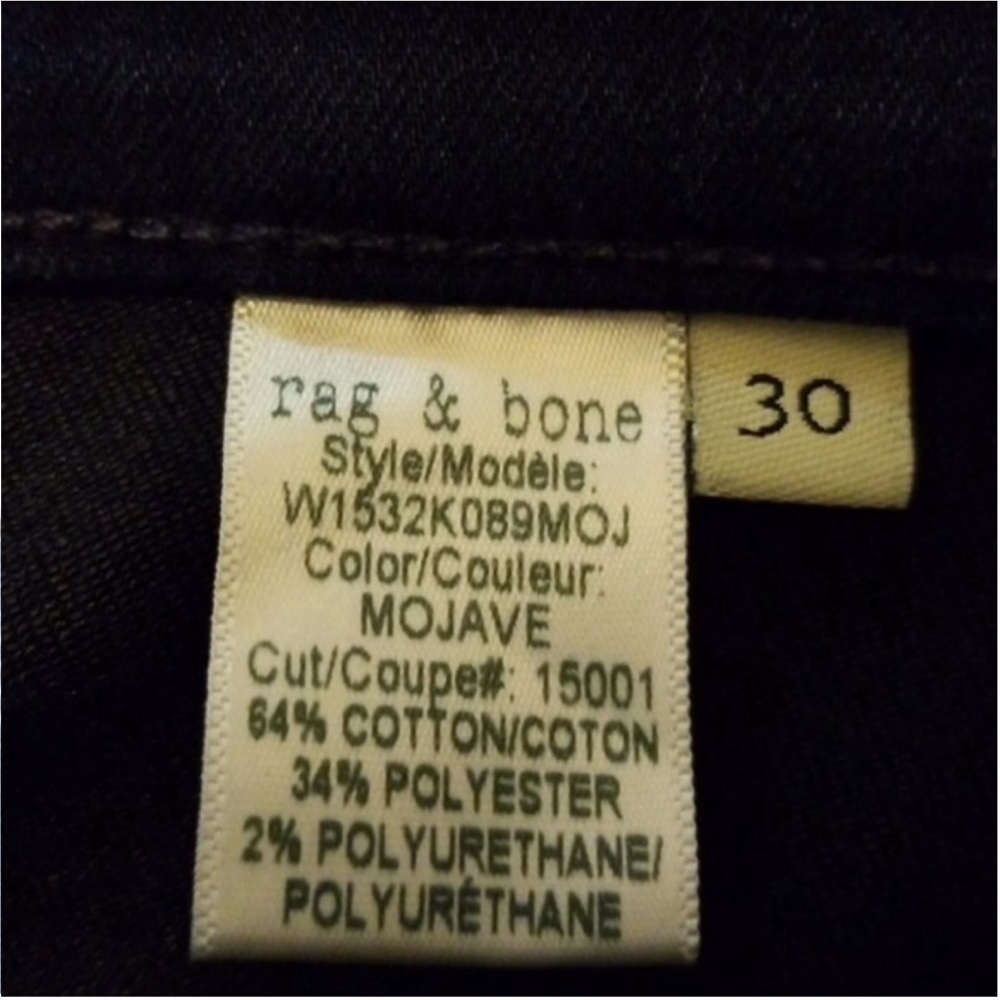 Rag & Bone 10” Skinny size 30” - Picture 5 of 8